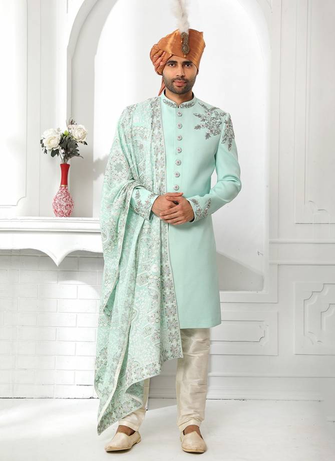 Wedding Wear Art Silk Wholesale Sherwani Collection